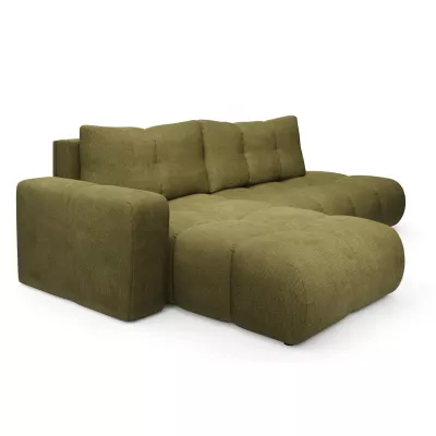 Rozkládací sedačka s úložným prostorem TRURO 1 - olivová, levý roh