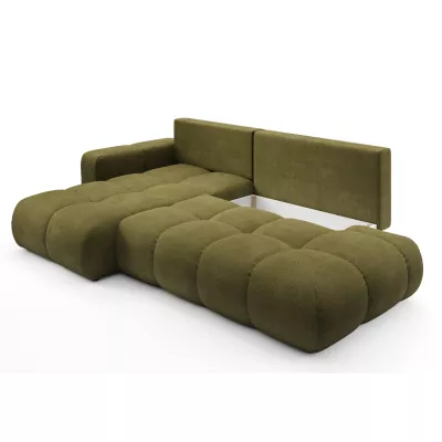 Rozkládací sedačka s úložným prostorem TRURO 1 - olivová, levý roh