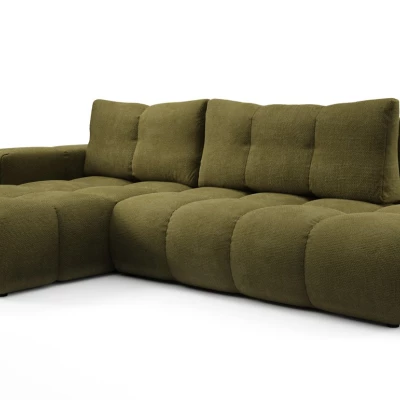 Rozkládací sedačka s úložným prostorem TRURO 1 - olivová, levý roh