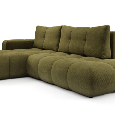 Rozkládací sedačka s úložným prostorem TRURO 1 - olivová, levý roh