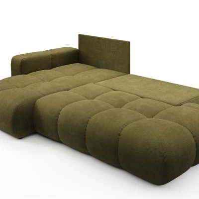 Rozkládací sedačka s úložným prostorem TRURO 1 - olivová, levý roh