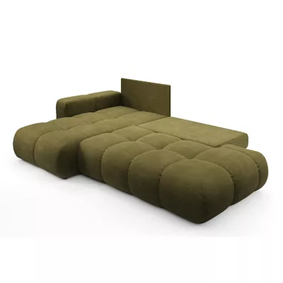 Rozkládací sedačka s úložným prostorem TRURO 1 - olivová, levý roh
