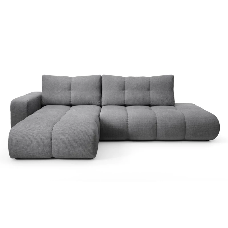 Rozkládací sedačka s úložným prostorem TRURO 1 - šedá 1, levý roh