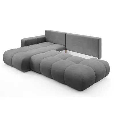 Rozkládací sedačka s úložným prostorem TRURO 1 - šedá 1, levý roh