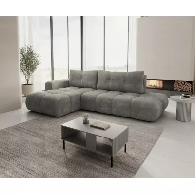 Rozkládací sedačka s úložným prostorem TRURO 1 - šedá 1, levý roh