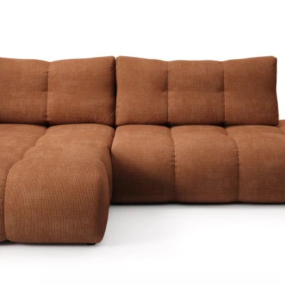 Rozkládací sedačka s úložným prostorem TRURO 1 - cihlová, levý roh