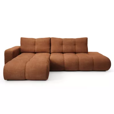 Rozkládací sedačka s úložným prostorem TRURO 1 - cihlová, levý roh