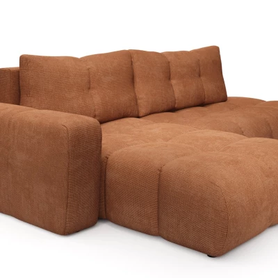 Rozkládací sedačka s úložným prostorem TRURO 1 - cihlová, levý roh