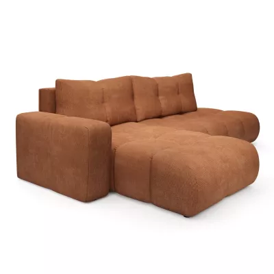 Rozkládací sedačka s úložným prostorem TRURO 1 - cihlová, levý roh