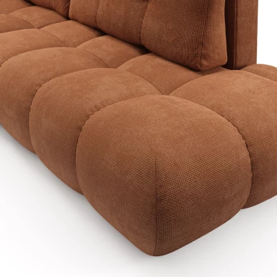 Rozkládací sedačka s úložným prostorem TRURO 1 - cihlová, levý roh