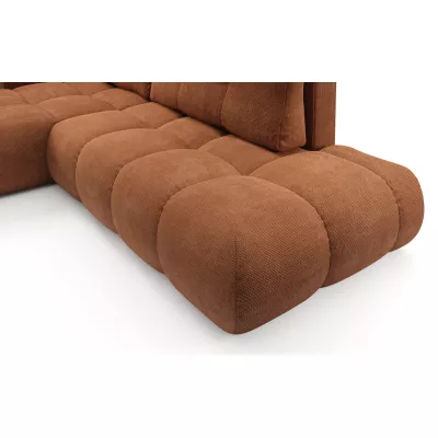 Rozkládací sedačka s úložným prostorem TRURO 1 - cihlová, levý roh