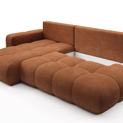 Rozkládací sedačka s úložným prostorem TRURO 1 - cihlová, levý roh