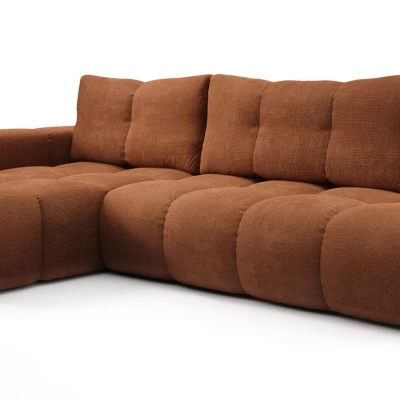 Rozkládací sedačka s úložným prostorem TRURO 1 - cihlová, levý roh