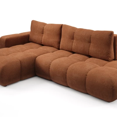 Rozkládací sedačka s úložným prostorem TRURO 1 - cihlová, levý roh