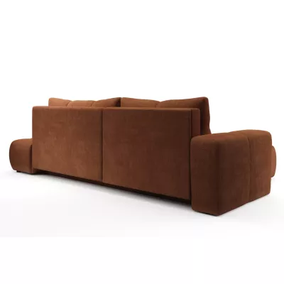 Rozkládací sedačka s úložným prostorem TRURO 1 - cihlová, levý roh