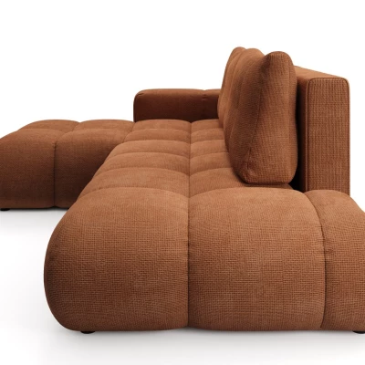 Rozkládací sedačka s úložným prostorem TRURO 1 - cihlová, levý roh