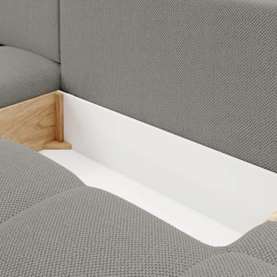 Rozkládací sedačka s úložným prostorem TRURO 1 - šedá 2, pravý roh