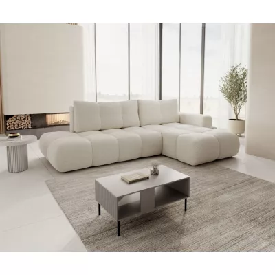 Rozkládací sedačka s úložným prostorem TRURO 1 - světlá béžová 1, pravý roh