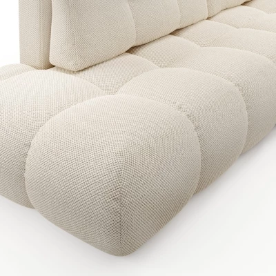 Rozkládací sedačka s úložným prostorem TRURO 1 - světlá béžová 1, pravý roh