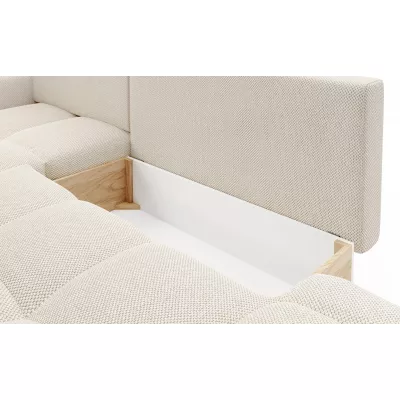 Rozkládací sedačka s úložným prostorem TRURO 1 - světlá béžová 1, pravý roh