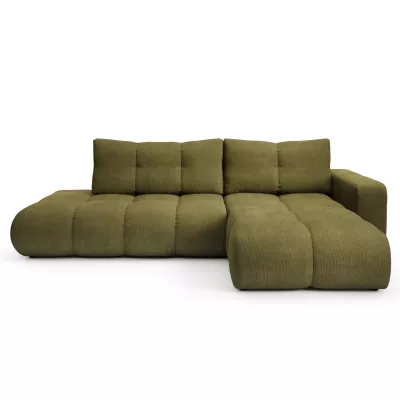 Rozkládací sedačka s úložným prostorem TRURO 1 - olivová, pravý roh