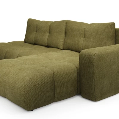 Rozkládací sedačka s úložným prostorem TRURO 1 - olivová, pravý roh