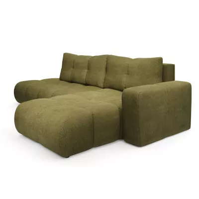 Rozkládací sedačka s úložným prostorem TRURO 1 - olivová, pravý roh