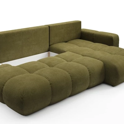 Rozkládací sedačka s úložným prostorem TRURO 1 - olivová, pravý roh