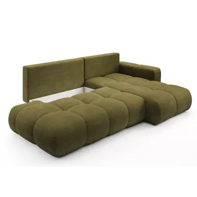 Rozkládací sedačka s úložným prostorem TRURO 1 - olivová, pravý roh