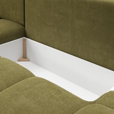 Rozkládací sedačka s úložným prostorem TRURO 1 - olivová, pravý roh