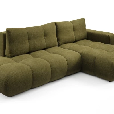 Rozkládací sedačka s úložným prostorem TRURO 1 - olivová, pravý roh