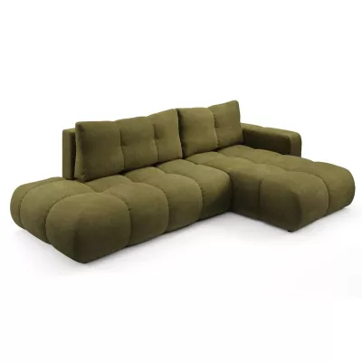 Rozkládací sedačka s úložným prostorem TRURO 1 - olivová, pravý roh