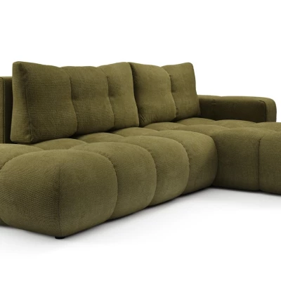 Rozkládací sedačka s úložným prostorem TRURO 1 - olivová, pravý roh
