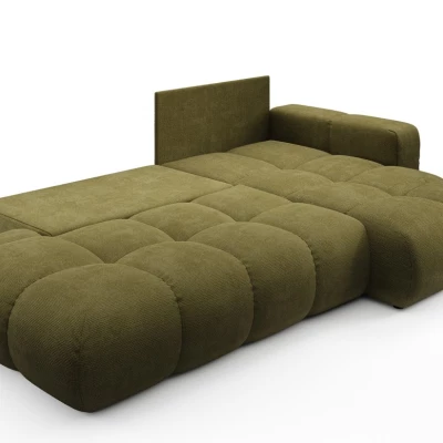 Rozkládací sedačka s úložným prostorem TRURO 1 - olivová, pravý roh