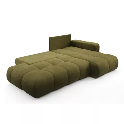 Rozkládací sedačka s úložným prostorem TRURO 1 - olivová, pravý roh