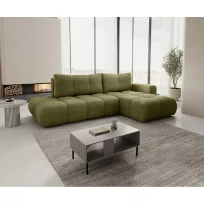 Rozkládací sedačka s úložným prostorem TRURO 1 - olivová, pravý roh