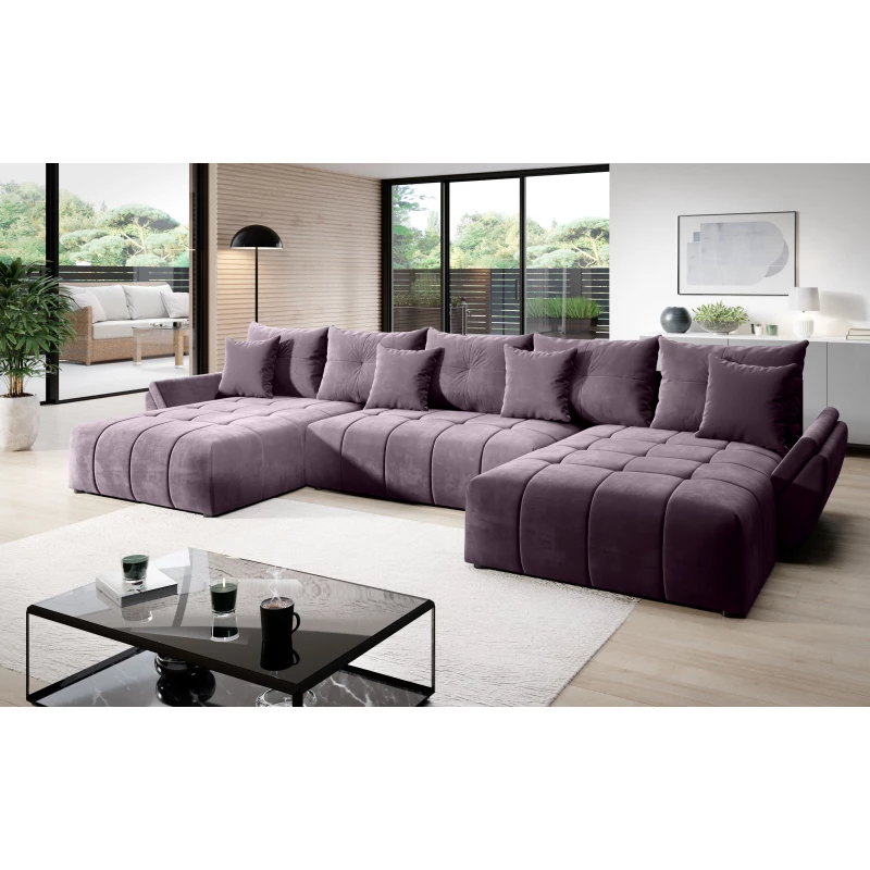 Rozkládací sedačka do U KASIA - fialová