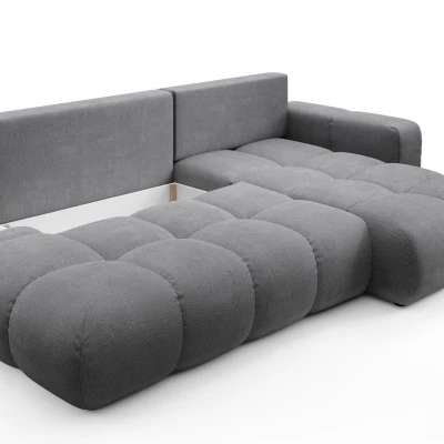 Rozkládací sedačka s úložným prostorem TRURO 1 - šedá 1, pravý roh