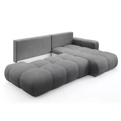 Rozkládací sedačka s úložným prostorem TRURO 1 - šedá 1, pravý roh