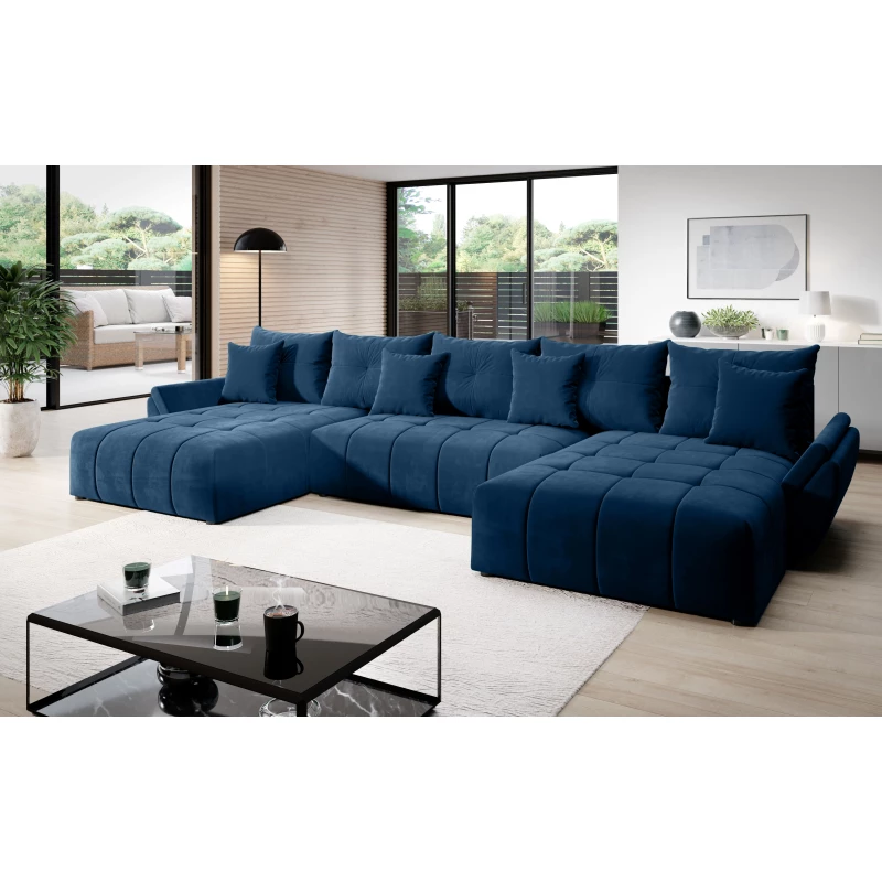 Rozkládací sedačka do U KASIA - modrá