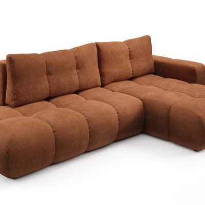 Rozkládací sedačka s úložným prostorem TRURO 1 - cihlová, pravý roh