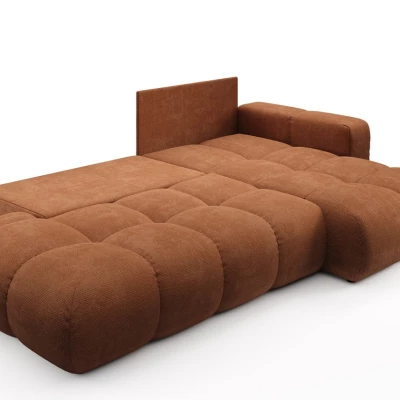 Rozkládací sedačka s úložným prostorem TRURO 1 - cihlová, pravý roh