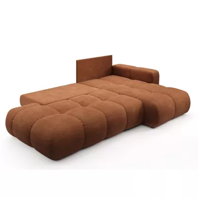 Rozkládací sedačka s úložným prostorem TRURO 1 - cihlová, pravý roh