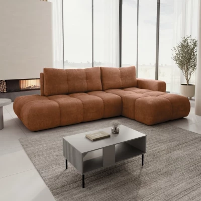 Rozkládací sedačka s úložným prostorem TRURO 1 - cihlová, pravý roh