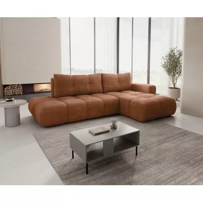 Rozkládací sedačka s úložným prostorem TRURO 1 - cihlová, pravý roh