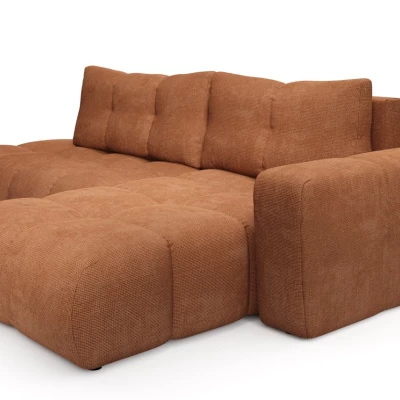 Rozkládací sedačka s úložným prostorem TRURO 1 - cihlová, pravý roh