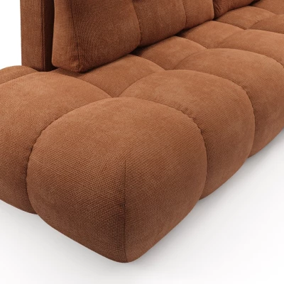 Rozkládací sedačka s úložným prostorem TRURO 1 - cihlová, pravý roh