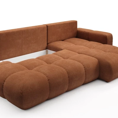 Rozkládací sedačka s úložným prostorem TRURO 1 - cihlová, pravý roh