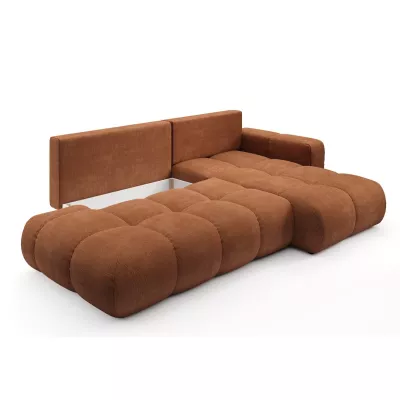 Rozkládací sedačka s úložným prostorem TRURO 1 - cihlová, pravý roh