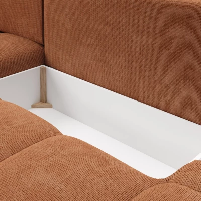 Rozkládací sedačka s úložným prostorem TRURO 1 - cihlová, pravý roh